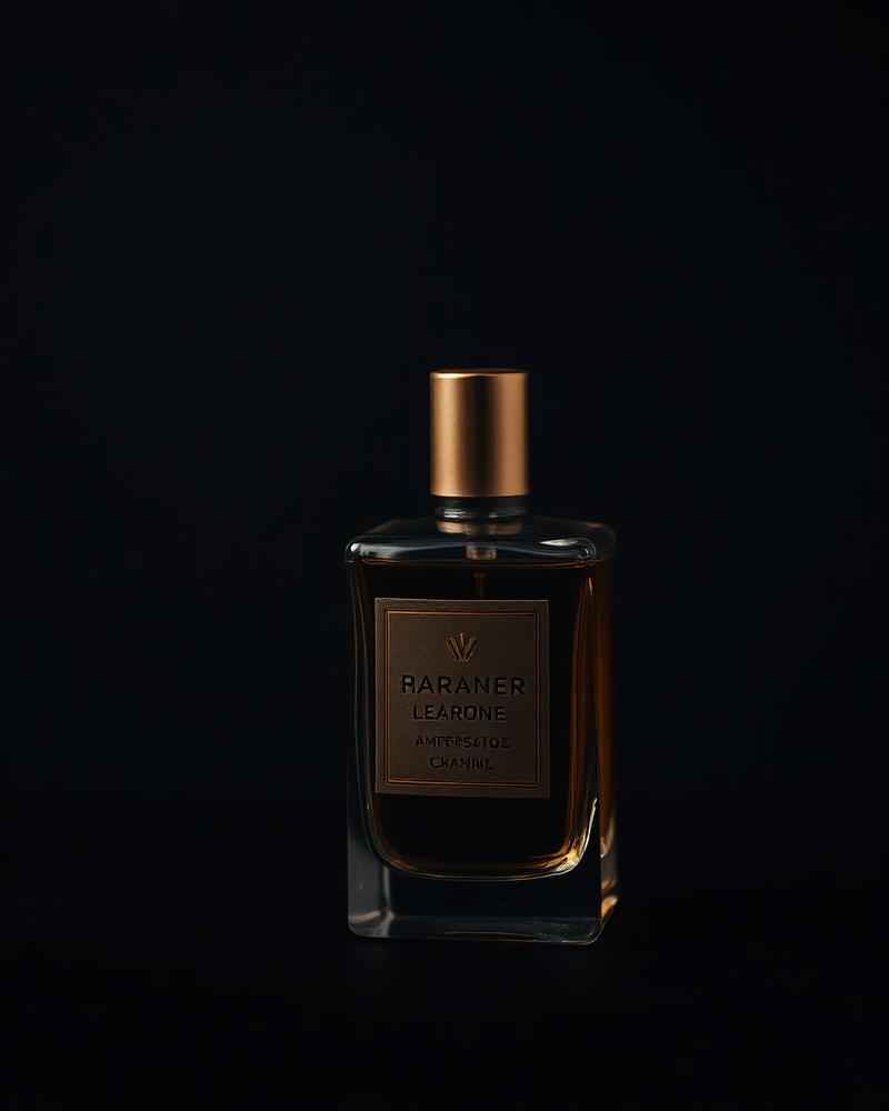 Frasco de perfumaria de nicho sobre fundo escuro